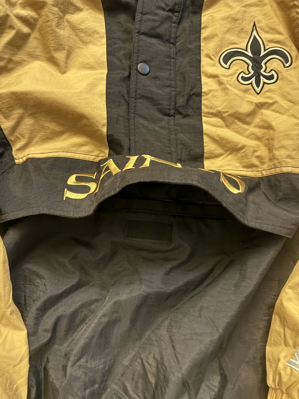 Starter New Orleans Saints Starter Hooded Half Zip Jacket TAN/BLACK 2X Size US XXL / EU 58 / 5 - 4 Thumbnail