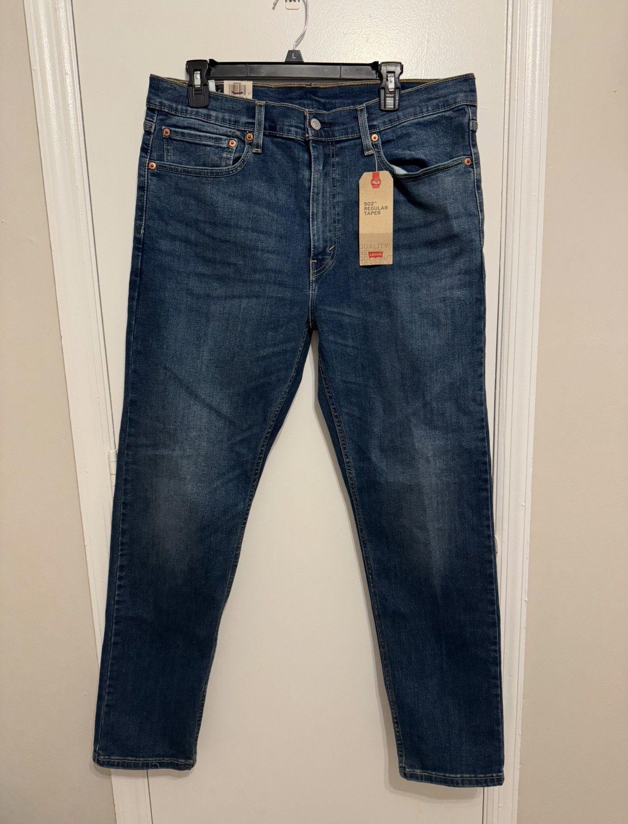 Levi's Men's Levi's® 502™ Regular Taper Stretch Jeans Size 36 x 32 Size US 36 / EU 52 - 1 Thumbnail