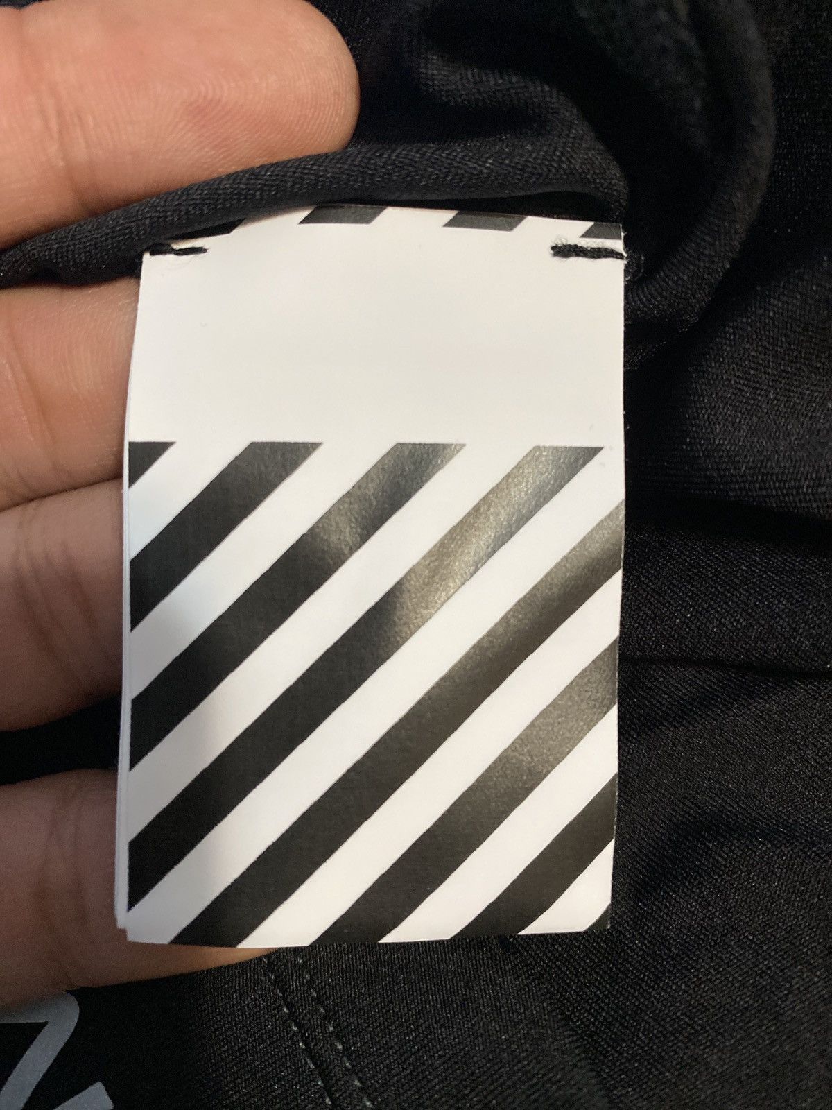 Off-White × Virgil Abloh Off-White Running L/S Tee Black Silver Size US M / EU 48-50 / 2 - 7 Thumbnail