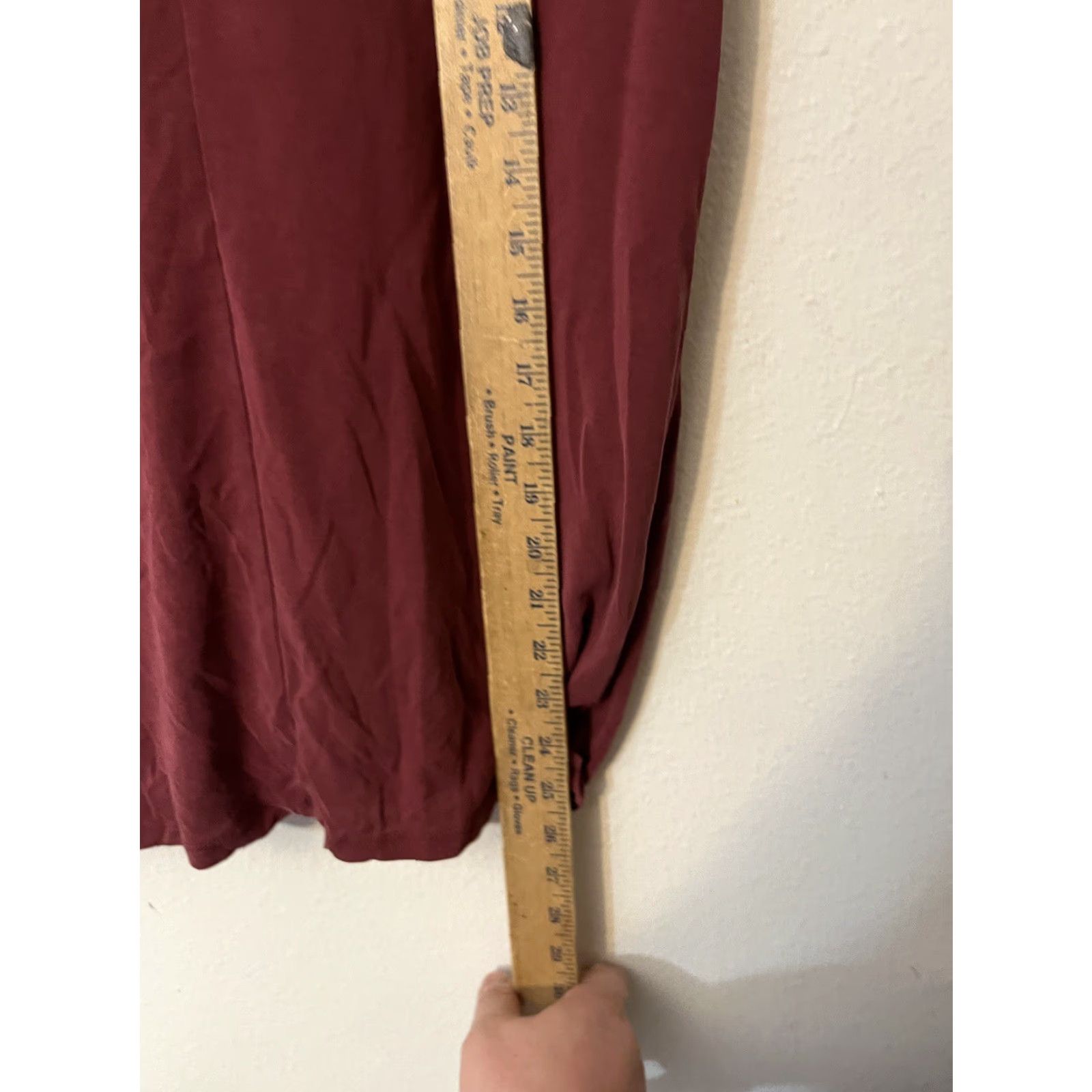 Loft Loft Shirt S Maroon Wrap Knotted Front Short Sleeve Flowy Oversized Tee Size 28" / US 6 / IT 42 - 4 Thumbnail