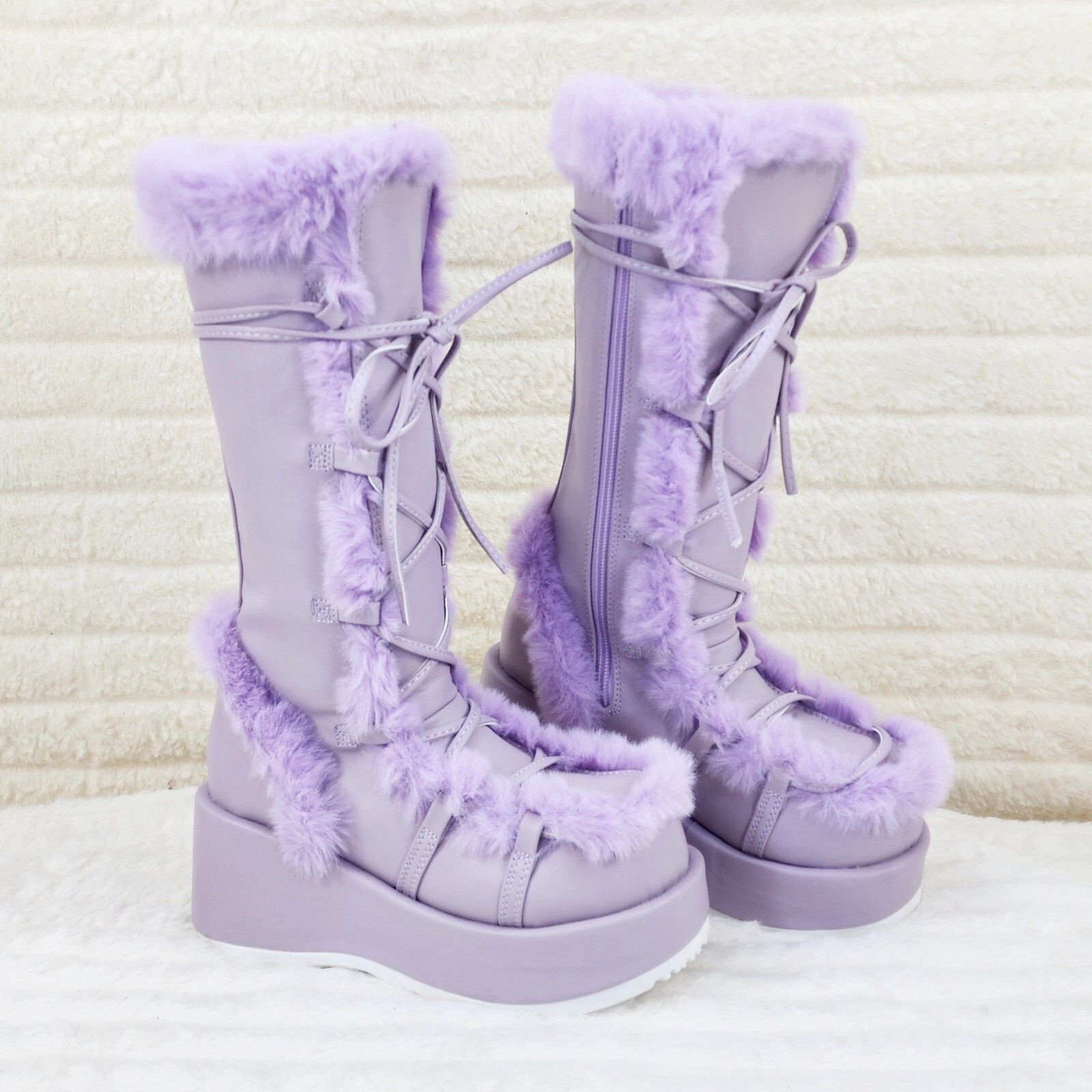 Other Cubby 311 Stomper Lilac Purple Platform Pastel Goth Punk Cal Size US 11 / IT 41 - 7 Thumbnail