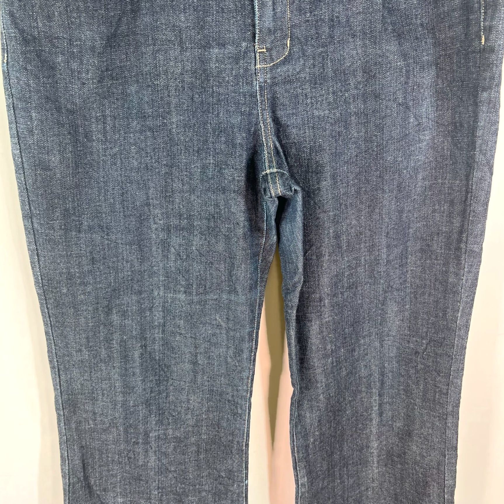 Vintage Tahari Jeans Flared Leg Stretch Blue 32x32 10 Women Denim Cotton Blend Zipper Mid Rise Classic Bootcut Size 10 Size 32" / US 10 / IT 46 - 3 Thumbnail