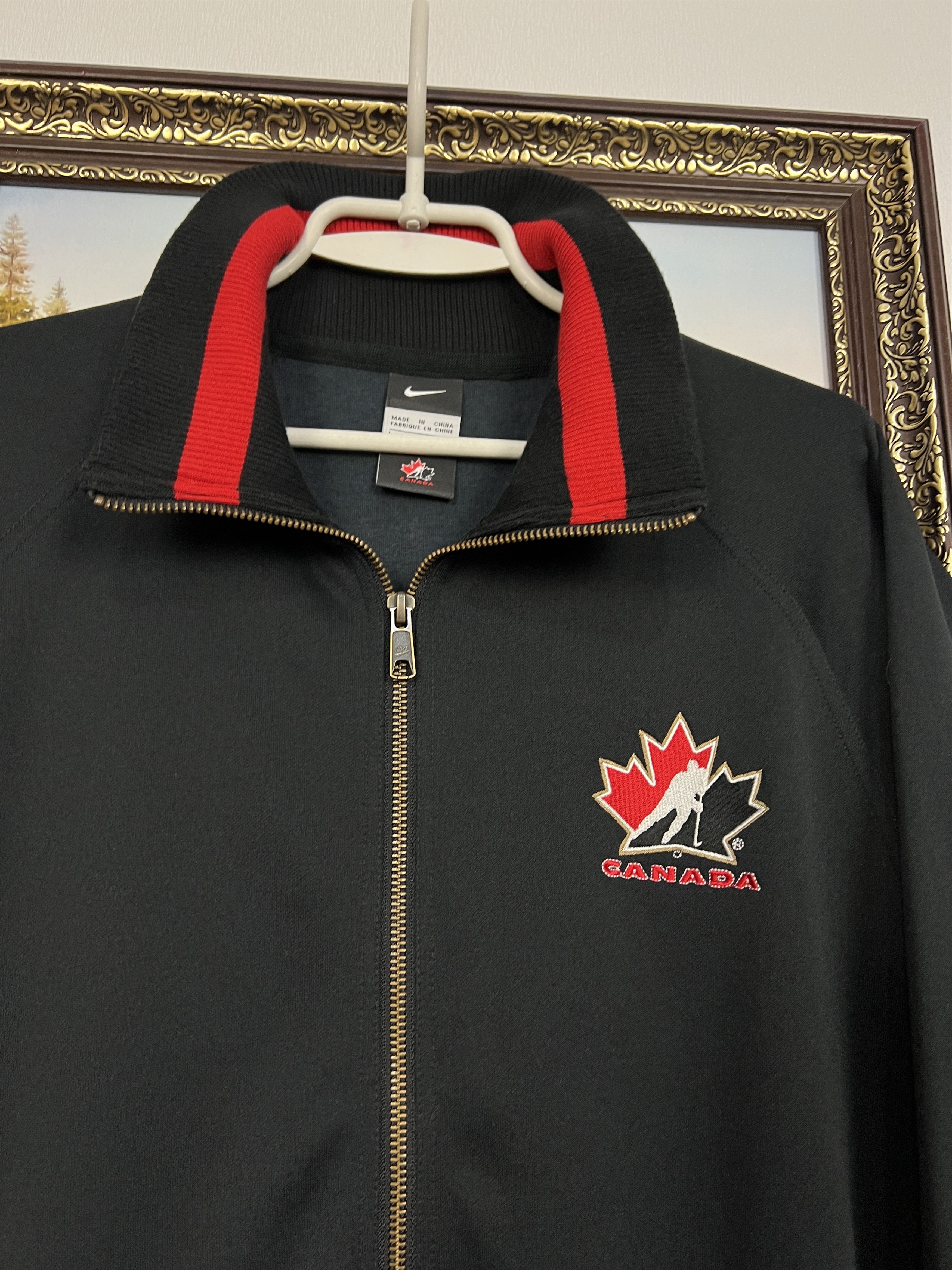 Nike Canada Ice Hockey Train Jacket Track Top Zip National Rare Size US L / EU 52-54 / 3 - 3 Thumbnail