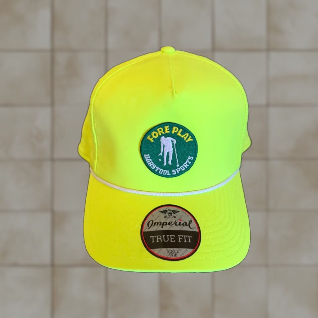 Imperial VINTAGE? (No) Fore Play Barstool Sports Mens Golf Neon Imperial Rope Hat NEW Size ONE SIZE - 1 Thumbnail