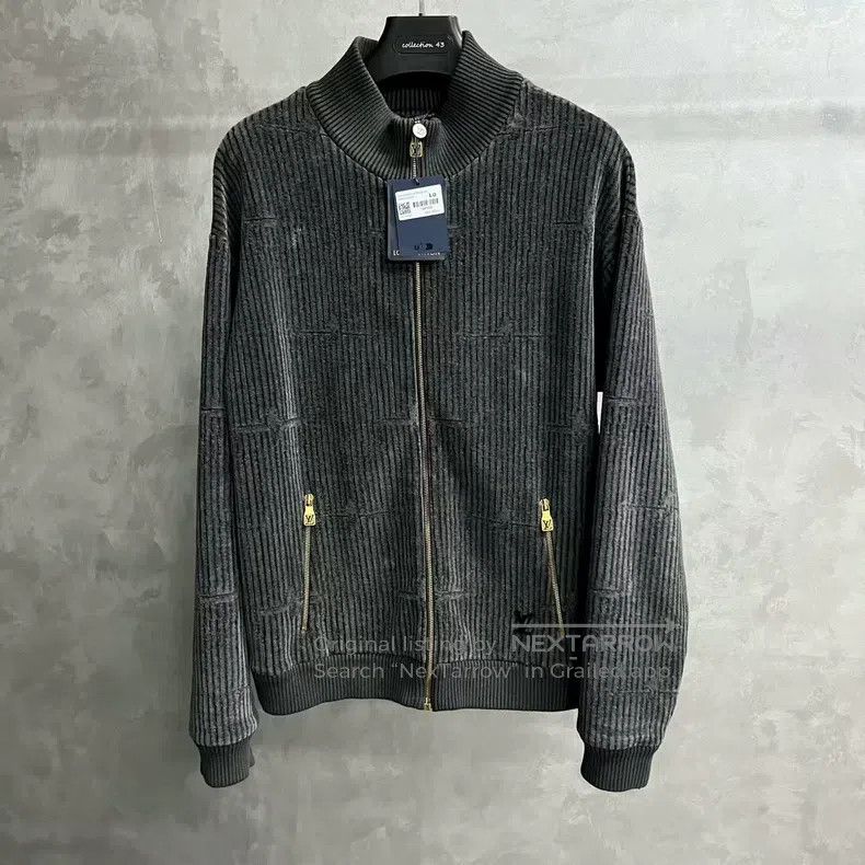 Louis Vuitton Louis Vuitton 25 Newest Black Logo Jacquard Zip Rib Jacket Size US L / EU 52-54 / 3 - 1 Thumbnail
