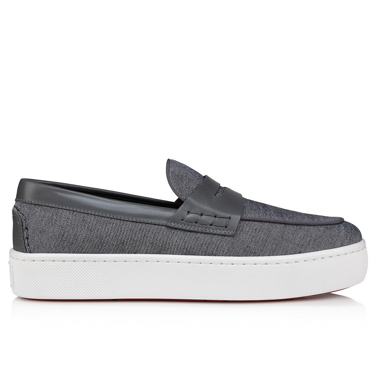 Christian Louboutin oc11z0325 Paqueboat Flat Lin Country in Smoky Size US 11 / EU 44 - 2 Thumbnail