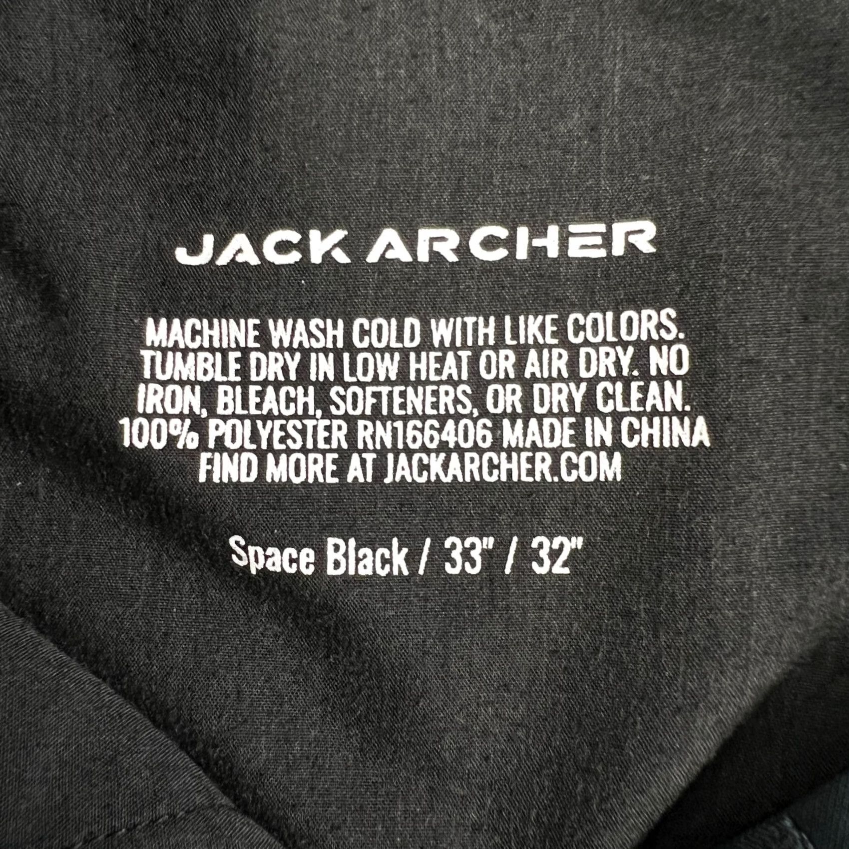 Vintage Jack Archer Jetsetter Pants Mens Black Commuter Tech Stretch Performance 33x30 Size US 33 - 3 Thumbnail