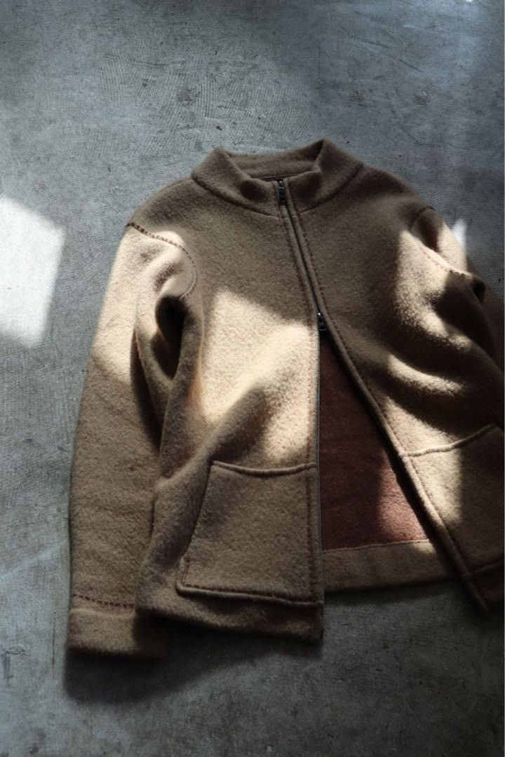 Yohji Yamamoto Contrast Stitch Zip Sweater Size US M / EU 48-50 / 2 - 3 Thumbnail