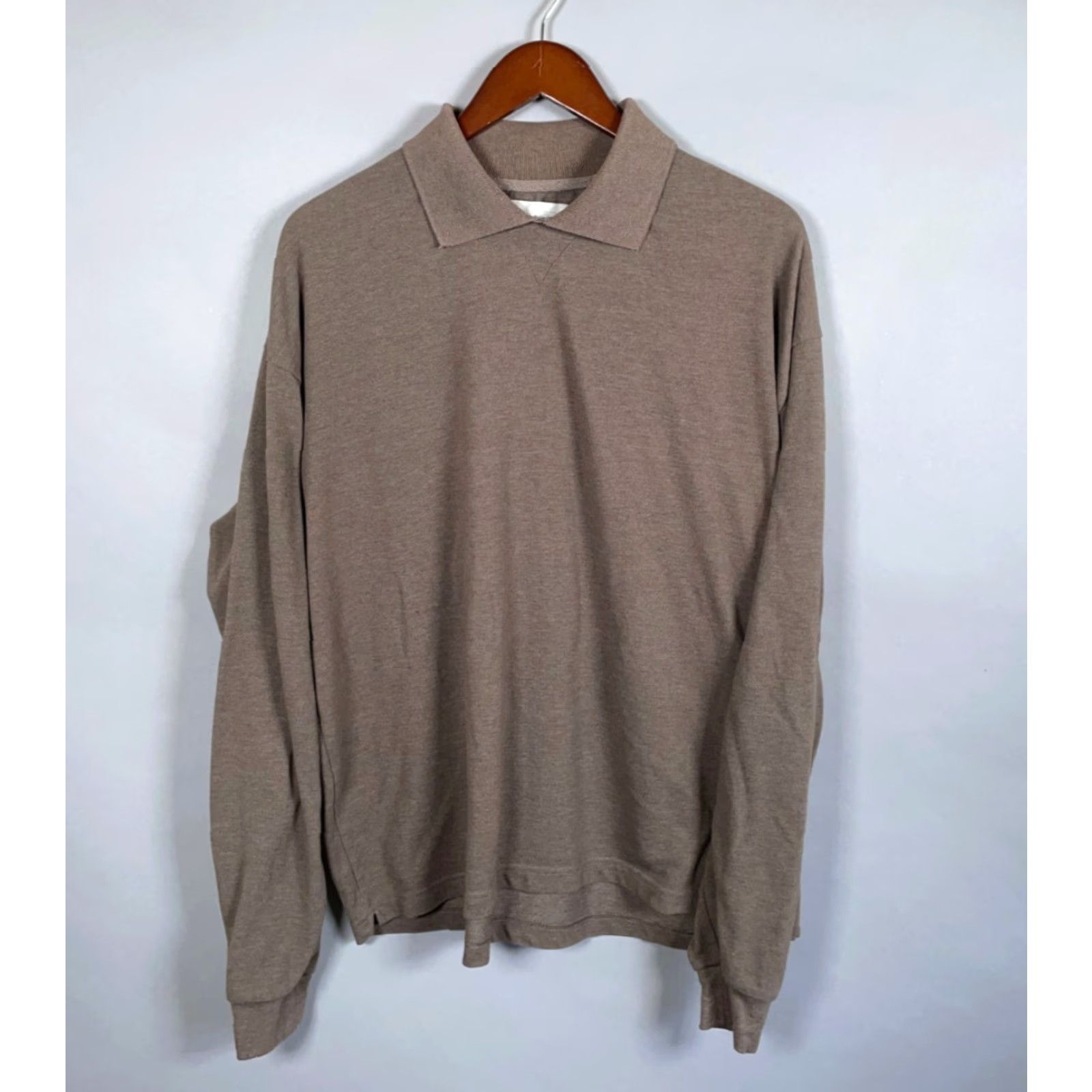 Urban Outfitters Urban Outfitters Standard Cloth Long Sleeve Polo Shirt Adult Medium Brown Mens Size US M / EU 48-50 / 2 - 2 Thumbnail