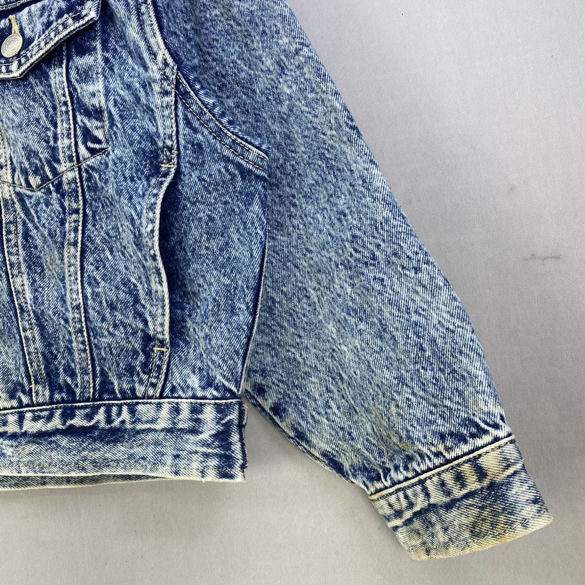 Big John VTG 90’s Big John Acid Wash Cropped Denim Jacket Size M / US 6-8 / IT 42-44 - 3 Thumbnail