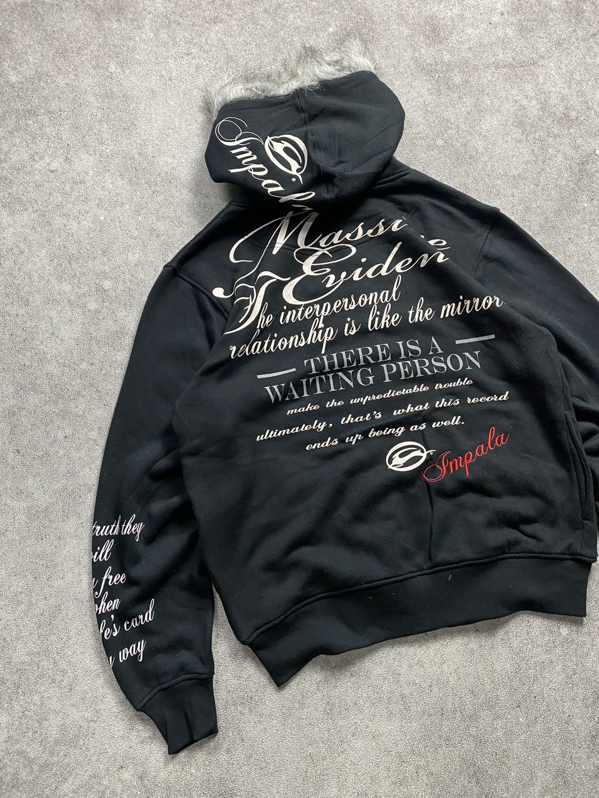 If Six Was Nine × Japanese Brand × Le Grande Bleu (L.G.B.) 2000s Impala Poem Faux Fur ifsixwasnine lgb Hoodie Size US M / EU 48-50 / 2 - 4 Thumbnail