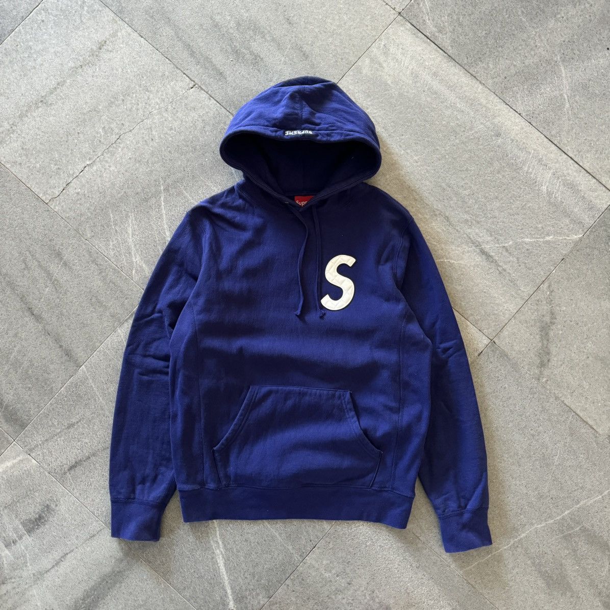 Supreme Hooded sweatshirt Supreme S Logo Blue ss20 | Grailed