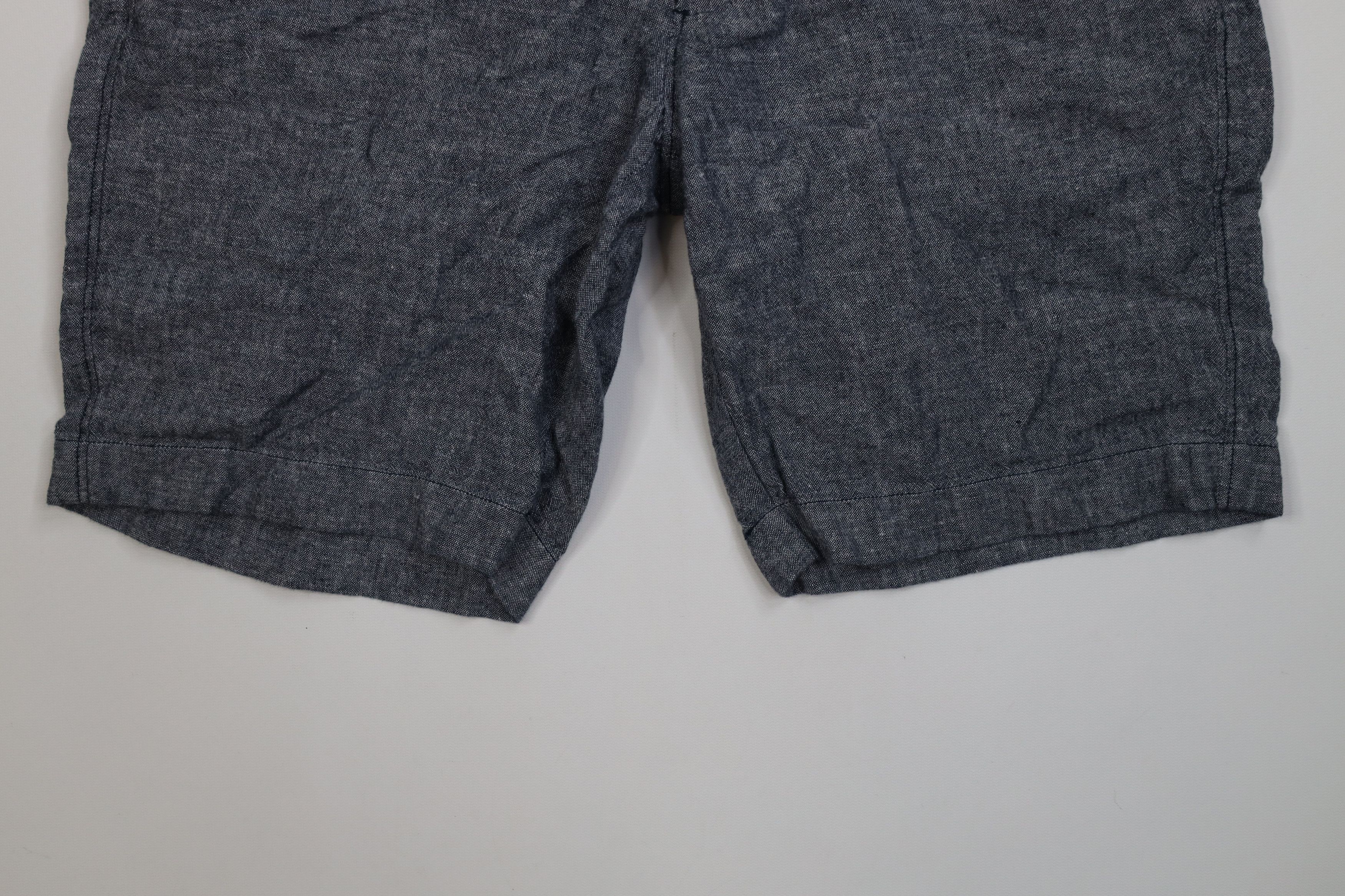 J.Crew J Crew Linen Blend Chambray Above Knee Chino Shorts Blue 9 Size US 31 - 4 Thumbnail