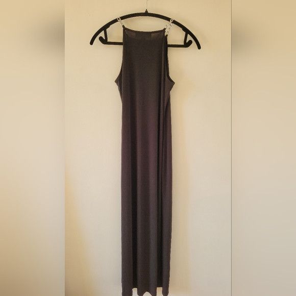 Michael kors Silver chain halter neck Black maxi dress S
