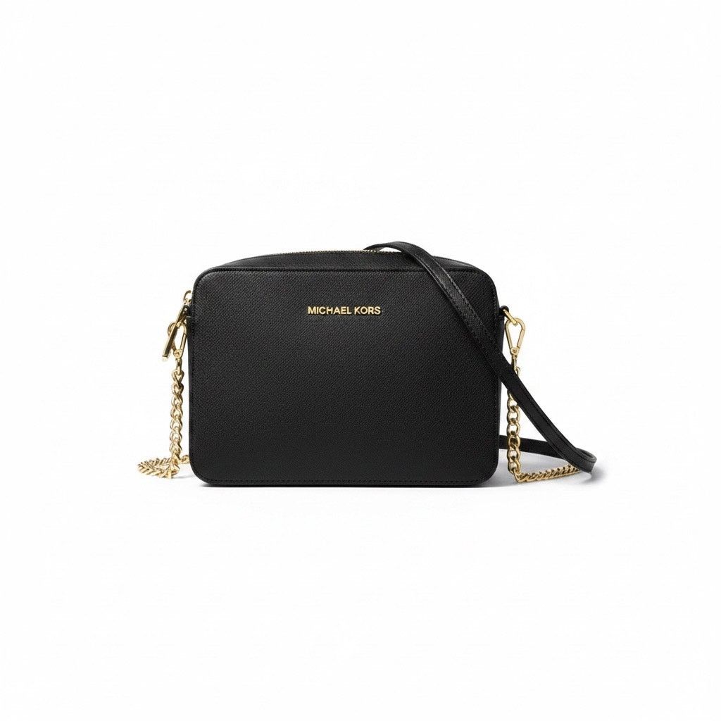 Michael Kors Michael Kors Jet Set Large Black Saffiano Crossbody Chain Size ONE SIZE - 1 Thumbnail