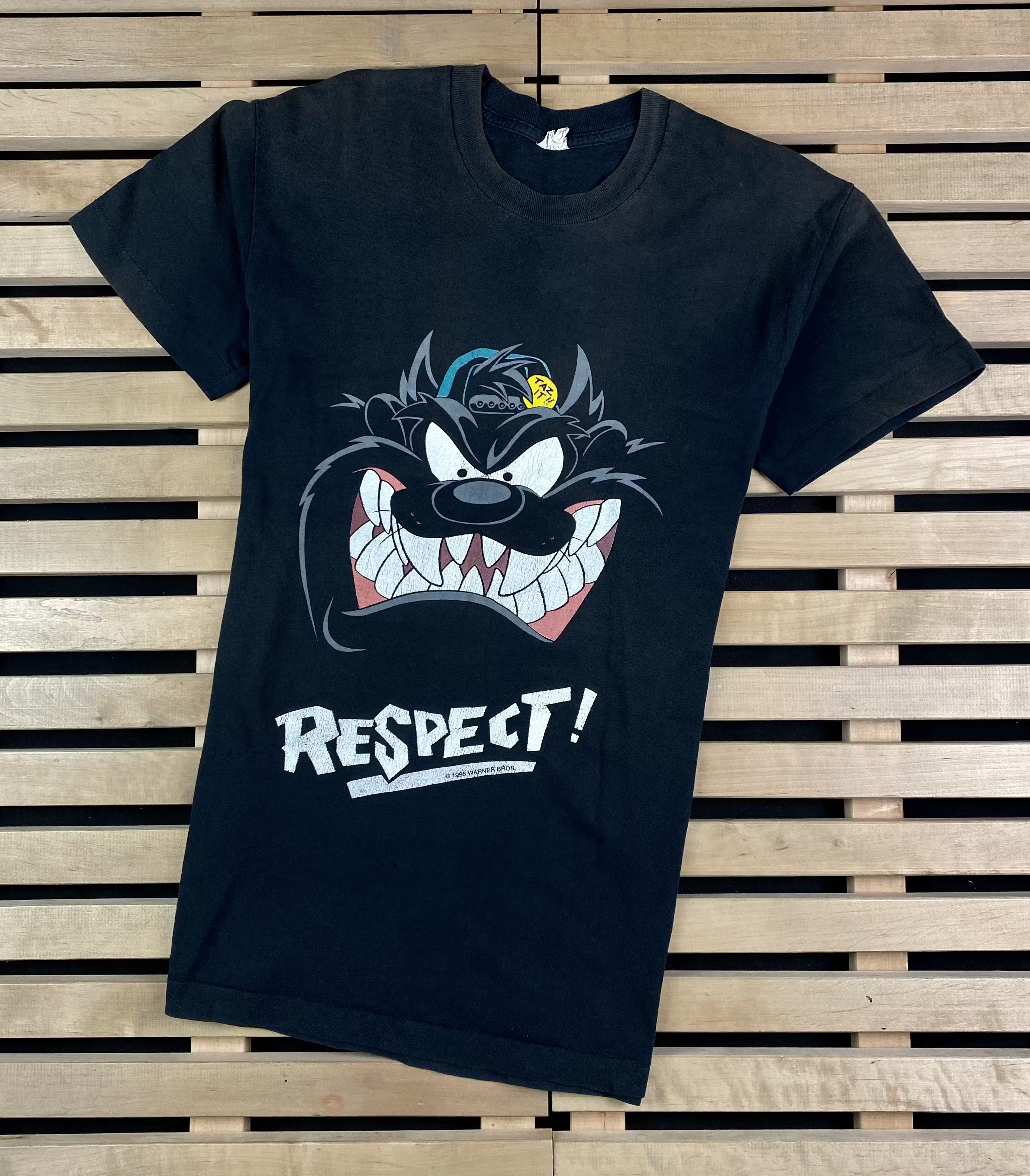 Vintage Mens Vintage T Shirt Warner Bros 1996 Respect Size M Size US M / EU 48-50 / 2 - 1 Thumbnail