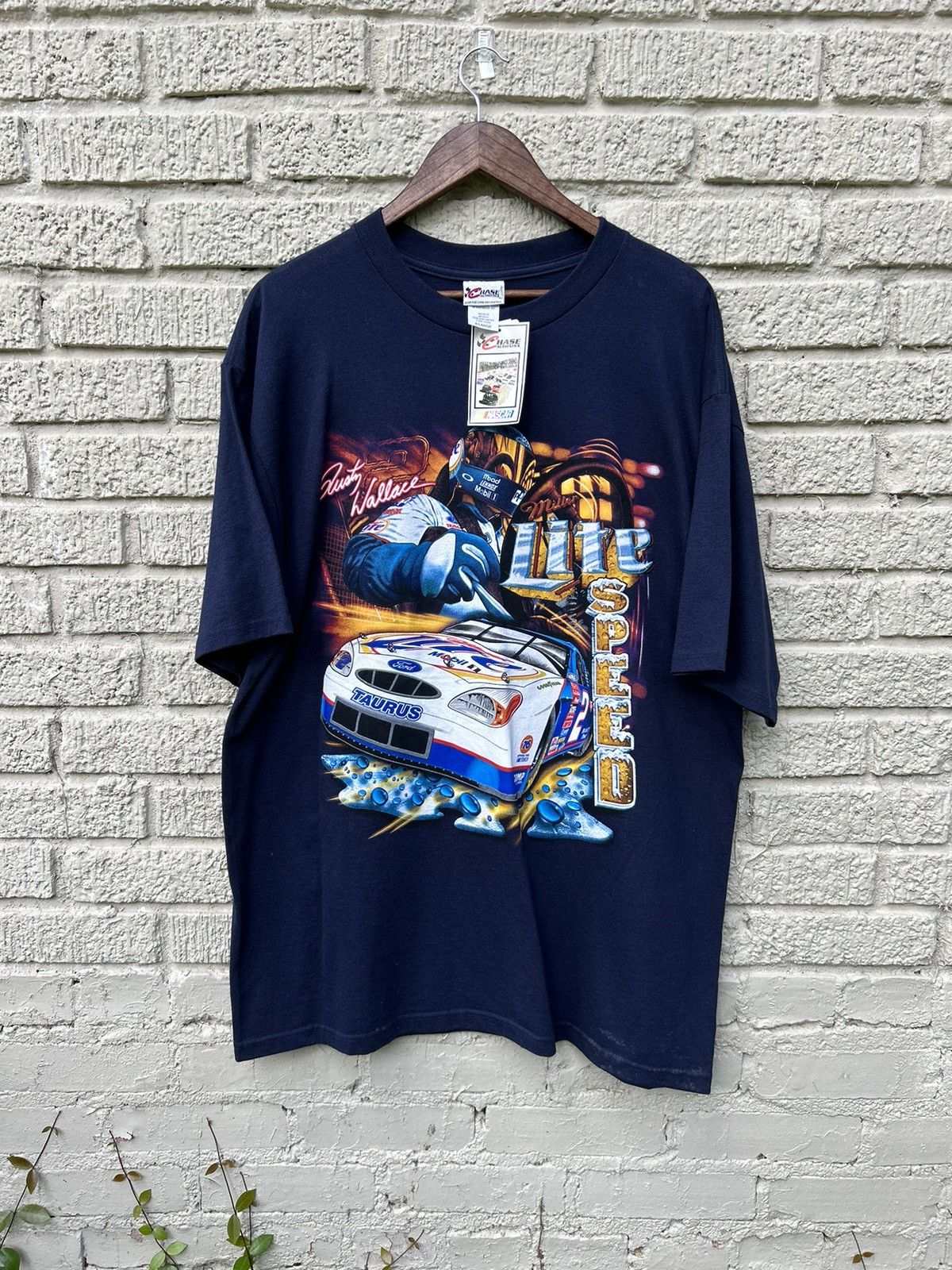 Chase Authentics 2000 NWT Rusty Wallace Miller Lite graphic tee Size US XL / EU 56 / 4 - 1 Thumbnail