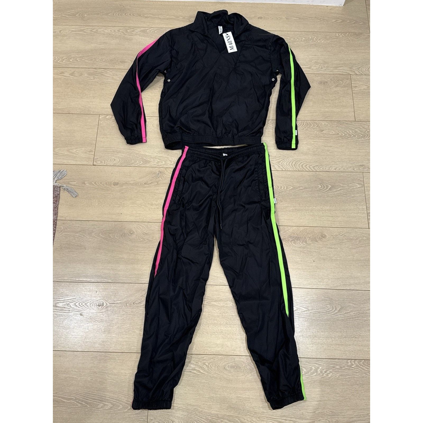 MAINS Skepta Mains London Nylon Tracksuit Top & Bottom Black Size US M / EU 48-50 / 2 - 1 Thumbnail