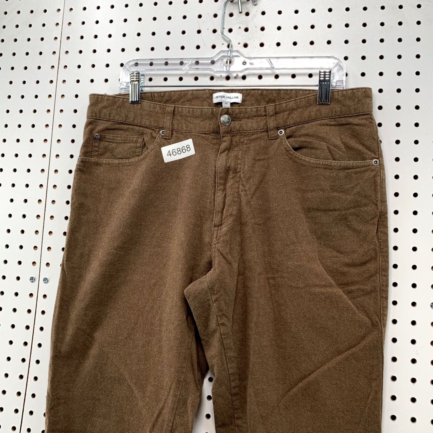 Peter Millar Peter Millar Flannel Chino Pants Mens 34x32 Brown Slim Business Work School Pennant Brown Chino Pants Mens 34x32 Slim Casual Business Womens? Size US 34 / EU 50 - 5 Thumbnail