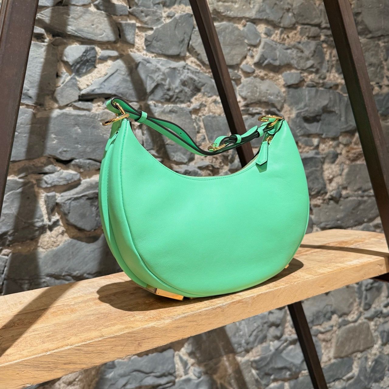 Fendi Fendi Green Leather Fendigraphy Small Bag Size ONE SIZE - 5 Thumbnail