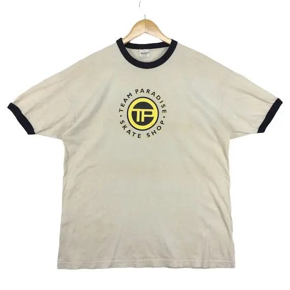 Vintage MURINA SKATEBOARDS Ringer Tee Shirt Team Paradise Skate Shop Size US XL / EU 56 / 4 - 1 Thumbnail