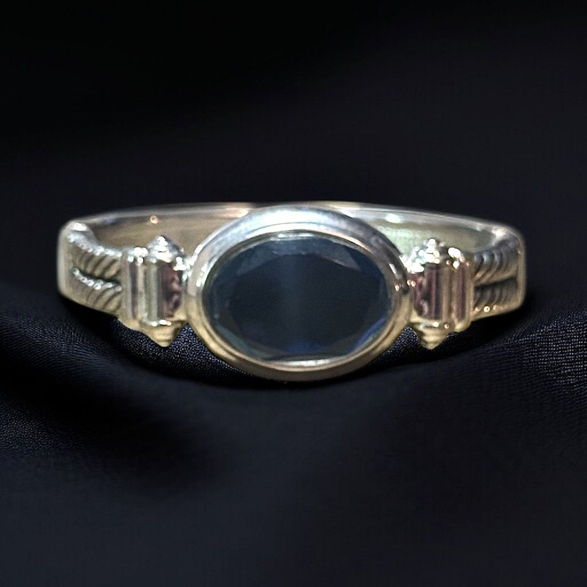 Other Silver tone blue glass stone hinged bangle bracelet Size ONE SIZE - 1 Thumbnail