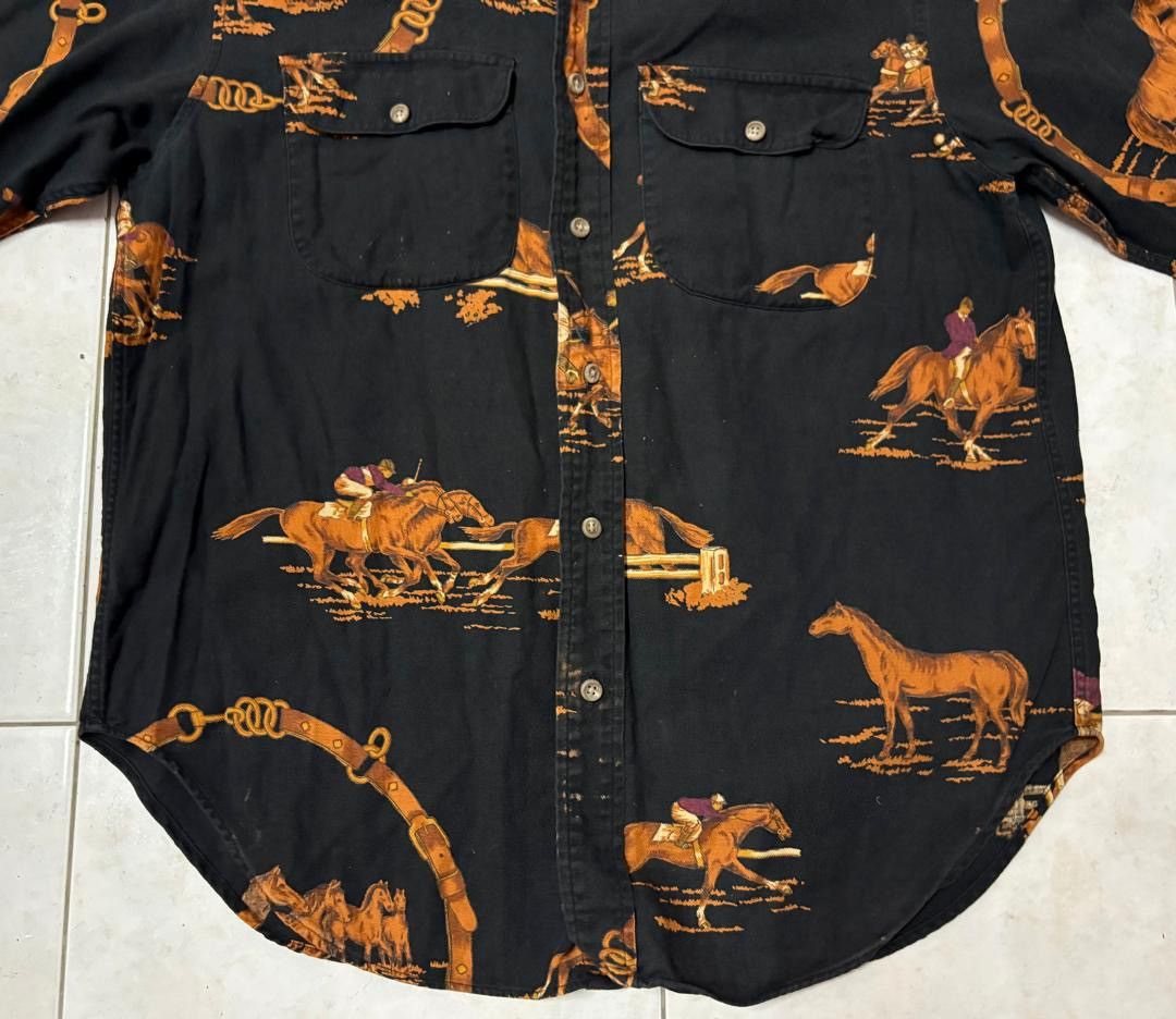 Polo Ralph Lauren Vintage Polo Ralph Lauren Fullprint Button Up Shirt Size US L / EU 52-54 / 3 - 7 Thumbnail