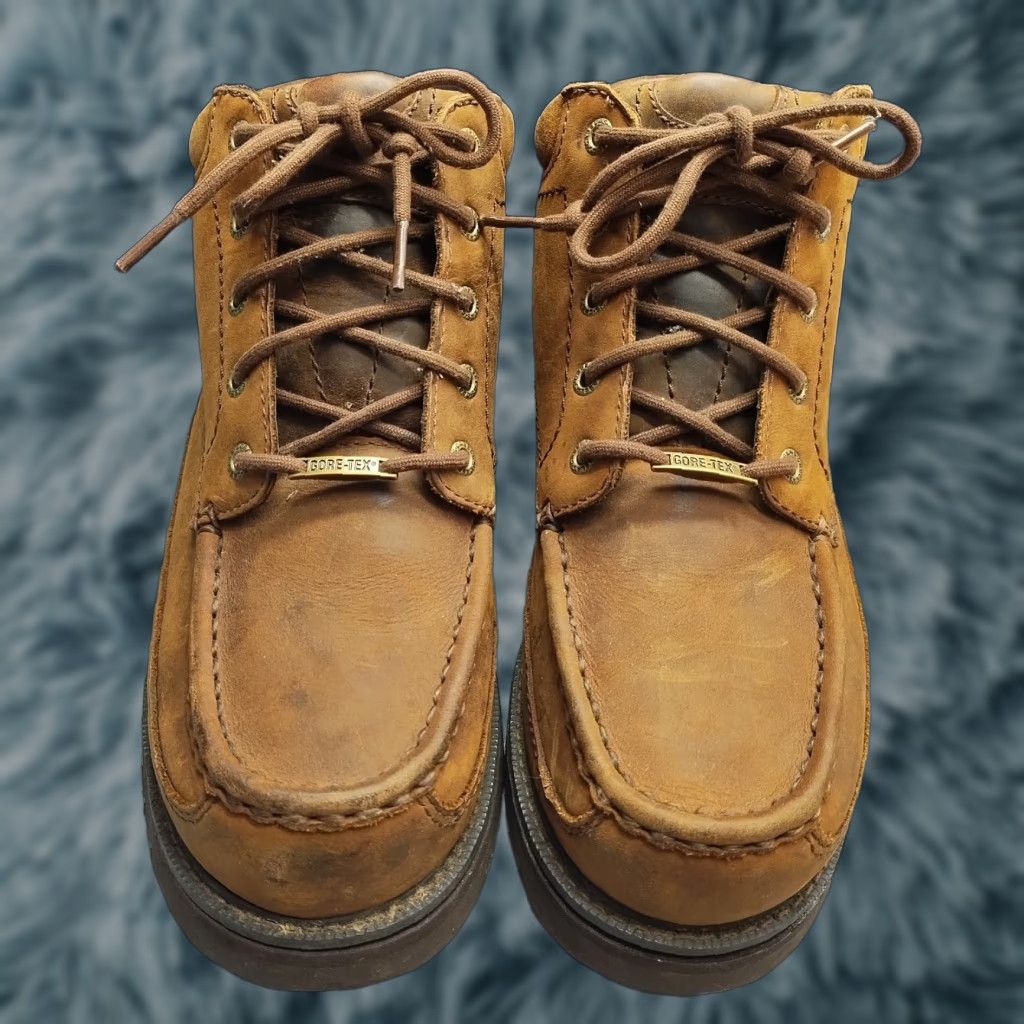 Vintage 90s Cabelas Mens 10 Distressed Waterproof Goretex Leather Mountain Boots Cabela main image 2