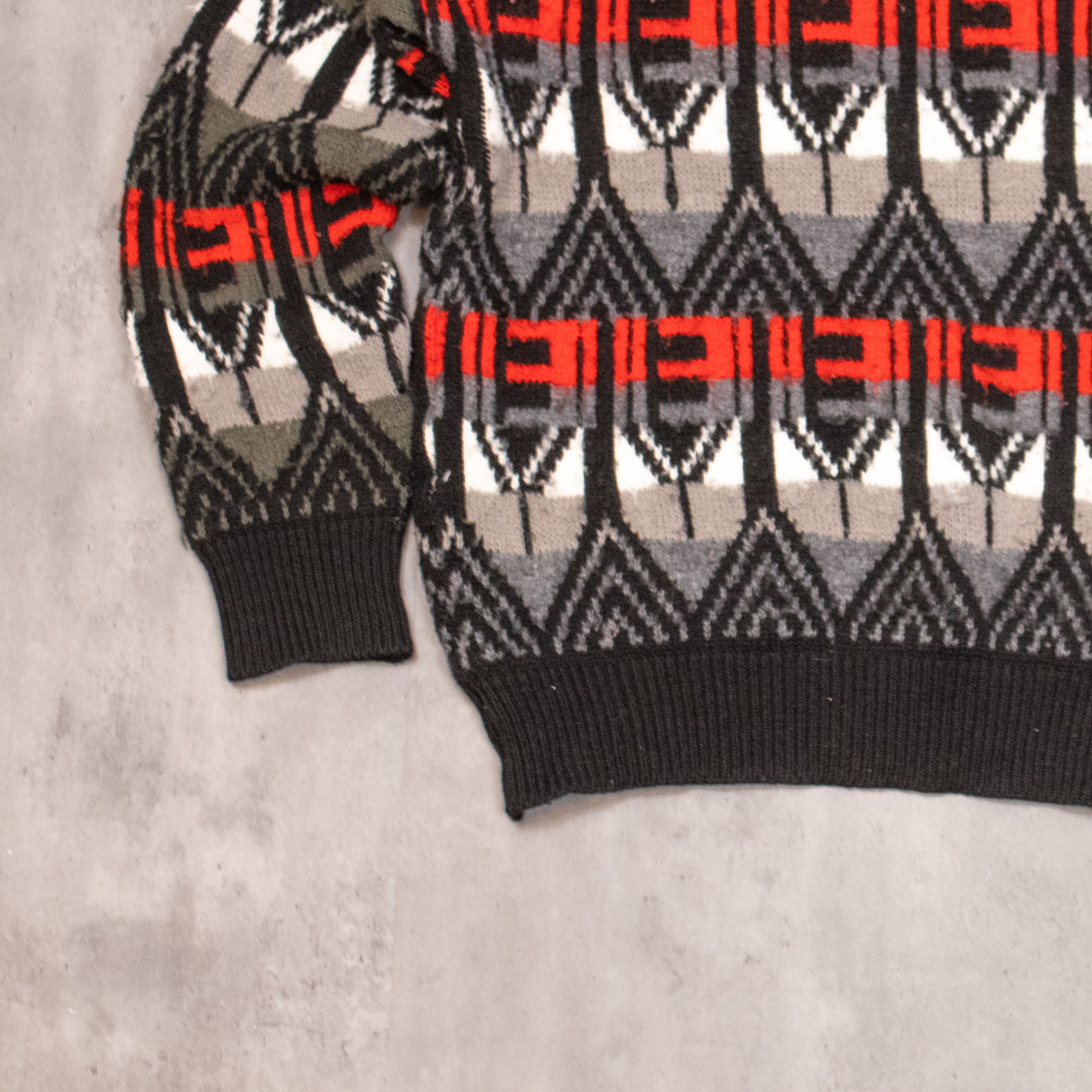 Japanese Brand Vintage 90's AOP Aztex Knitted Crewneck Sweater Size US M / EU 48-50 / 2 - 6 Thumbnail
