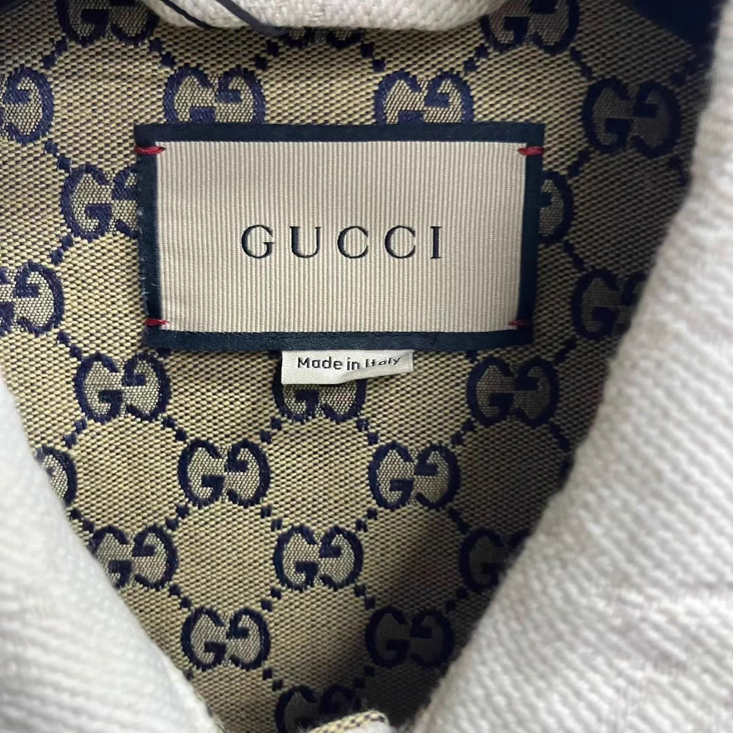 Gucci Gucci Ivory Pointed Collar Longsleeve Cotton Jacquard 54 Size US L / EU 52-54 / 3 - 3 Thumbnail