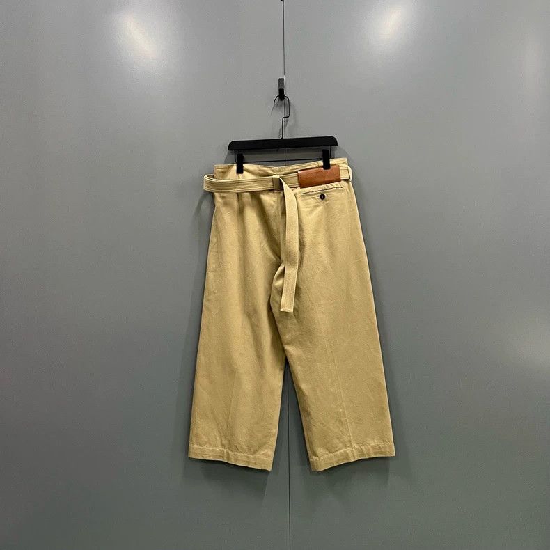 Loewe LOEWE Kaki belt wide leg pants Size 32" / US 10 / IT 46 - 2 Thumbnail
