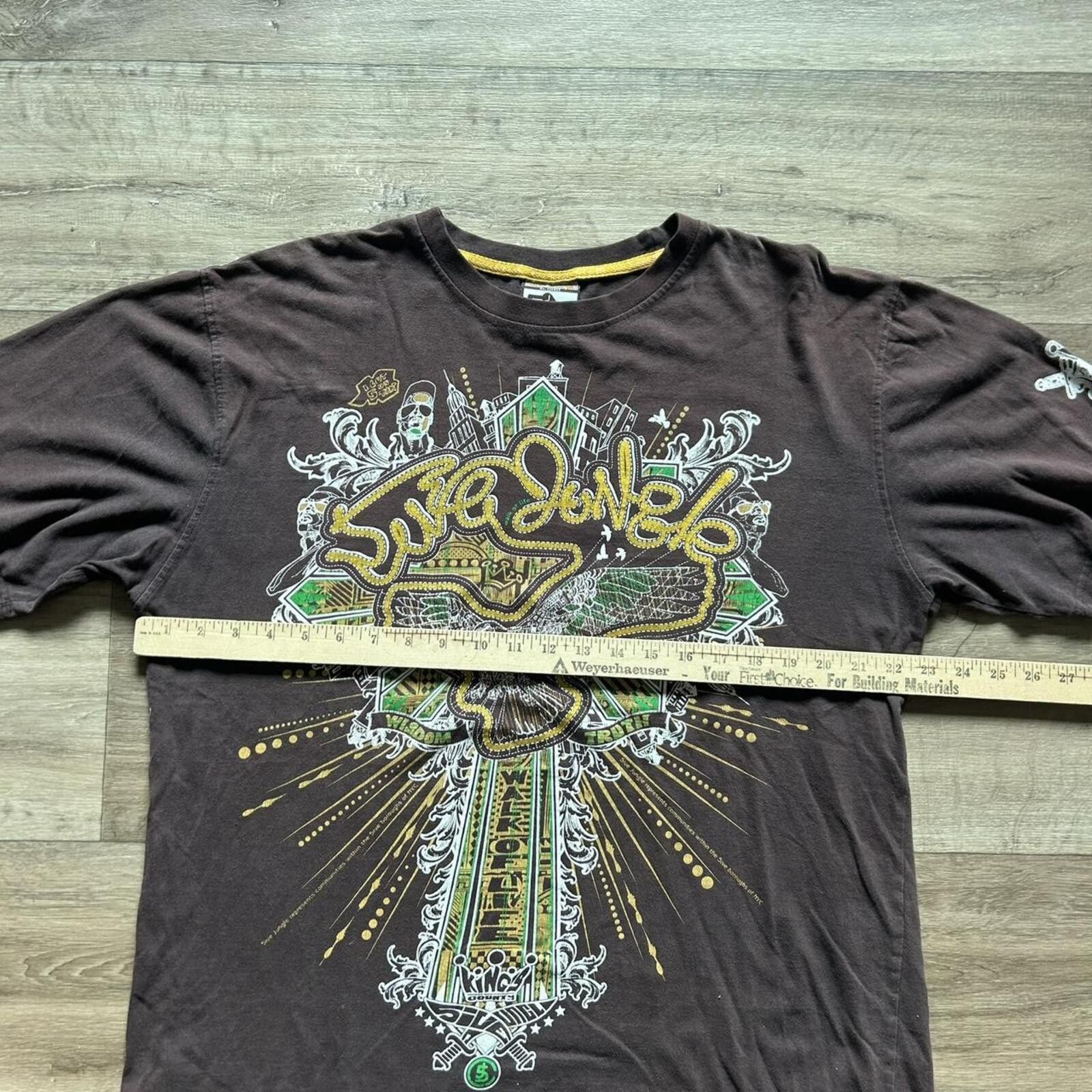 Affliction Brown y2k Big Print Graphic t shirt style size XL Size US XL / EU 56 / 4 - 5 Thumbnail