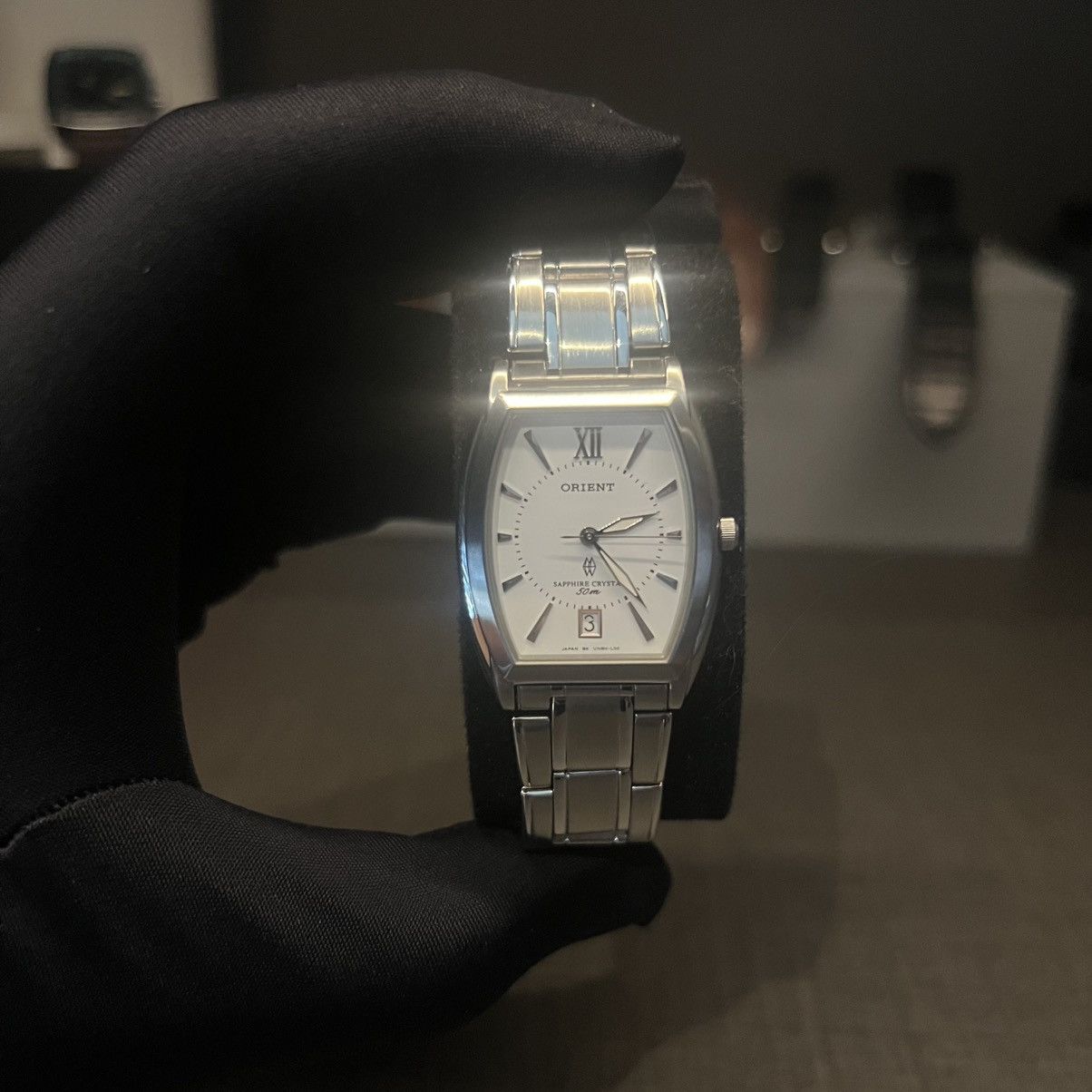 Japanese Brand × Orient × Vintage Orient Rare Vintage White Dial 1990s Tonneau Watch Size ONE SIZE - 2 Thumbnail