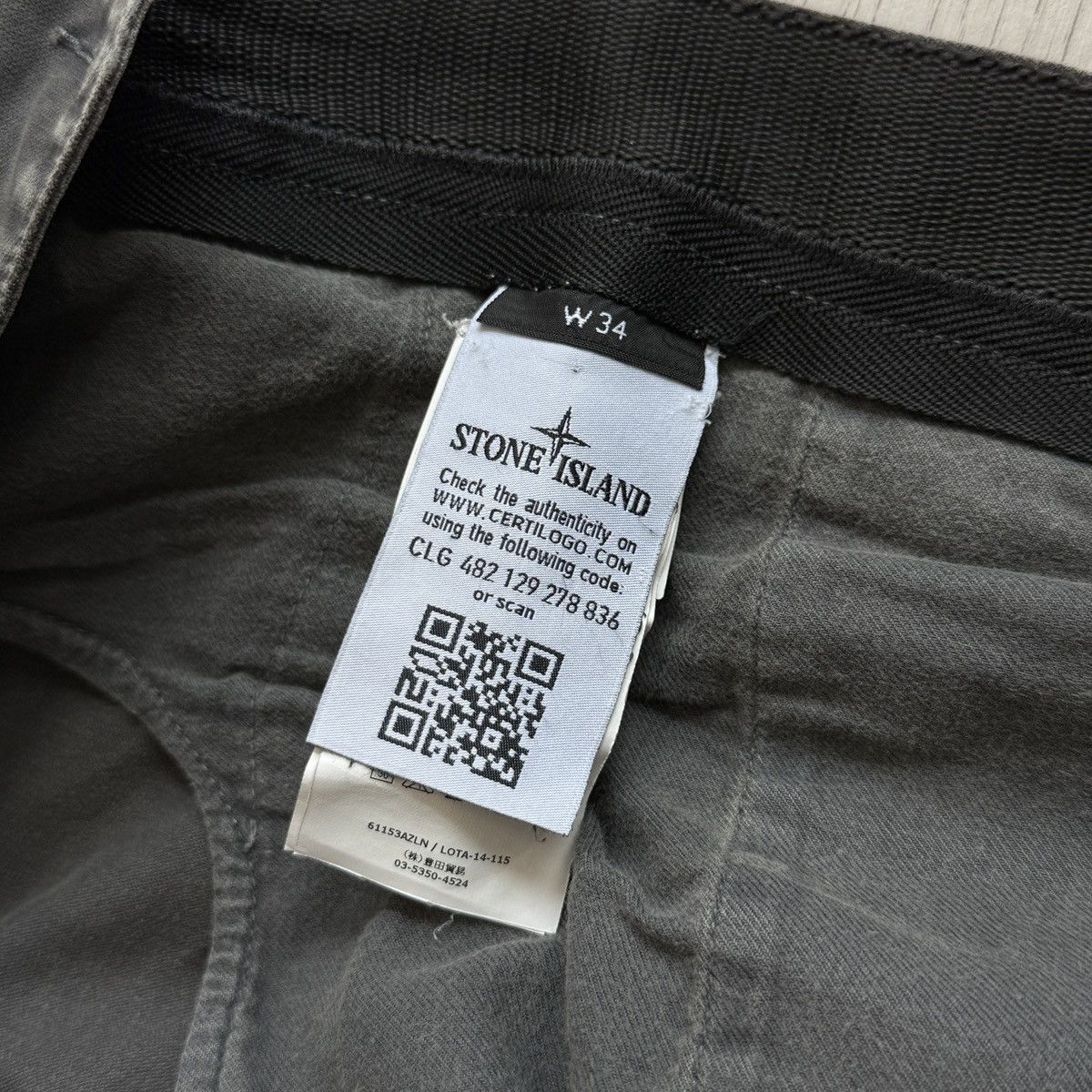 Stone Island Stone Island Type SL Grey Cotton Canvas Pants Size US 34 / EU 50 - 8 Thumbnail