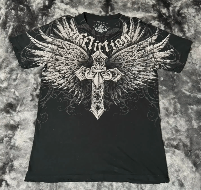 Japanese Brand 2 Y2k New Affliction T-shirt American Vintage Size US S / EU 44-46 / 1 - 7 Thumbnail