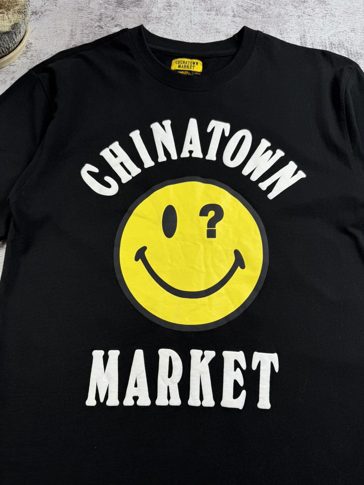 Japanese Brand Chinatown Market Smiley Men’s Medium Black Hip Hop Rap Cotton T Shirt Tee Jersey Size US M / EU 48-50 / 2 - 7 Thumbnail