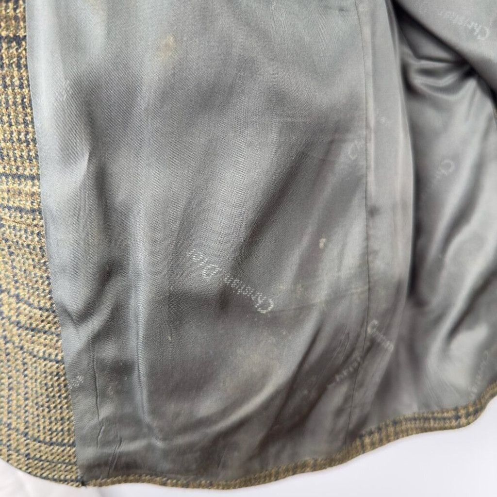 Vintage VINTAGE Tweed Single Breasted Plaid Brown Blazer Size L / XL Size 38L - 8 Thumbnail