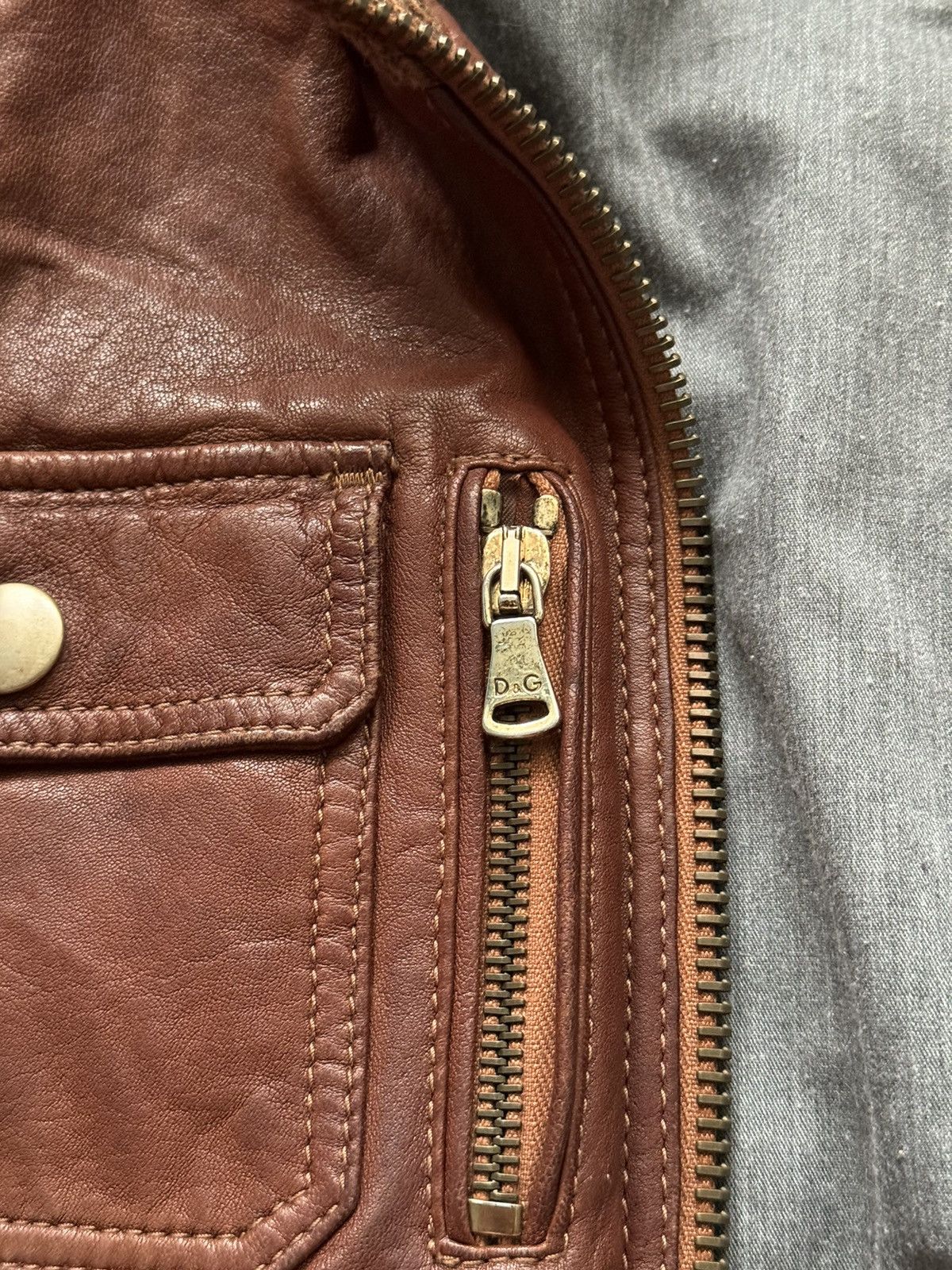 Dolce & Gabbana × Genuine Leather Dolce & Gabbana D&G multipocket leather jacket Size M / US 6-8 / IT 42-44 - 7 Thumbnail