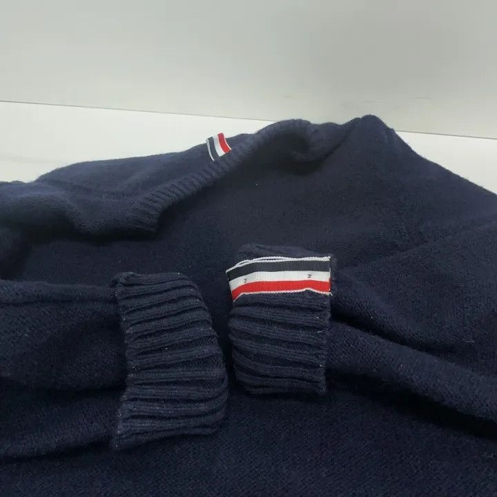 Other Thom Browne Navy Wool Crewneck Sweater -2507 Size US M / EU 48-50 / 2 - 9 Thumbnail