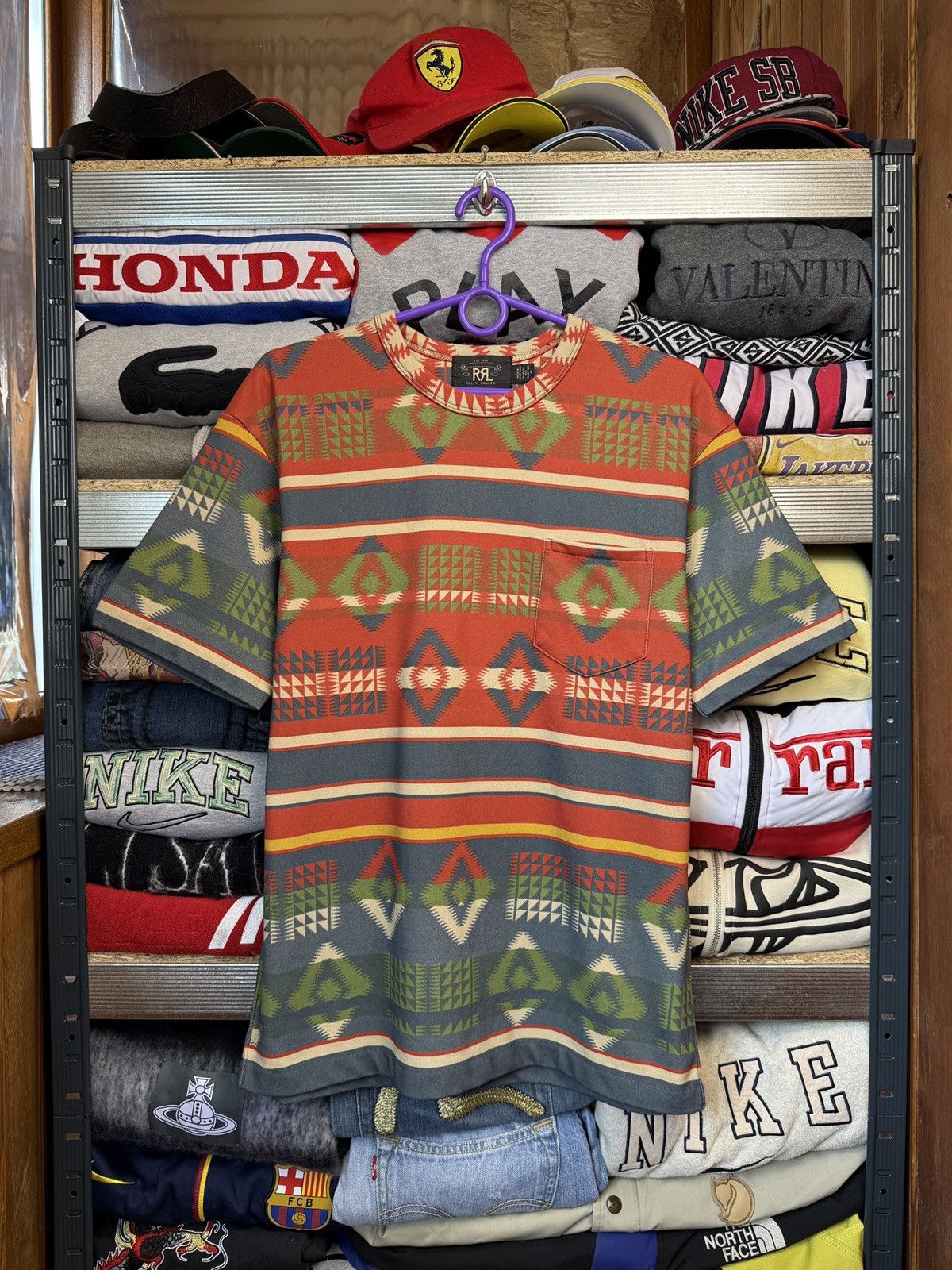 RRL Ralph Lauren NWT RRL Double RL Southwest Serape Striped Pocket Tee Size US M / EU 48-50 / 2 - 1 Thumbnail
