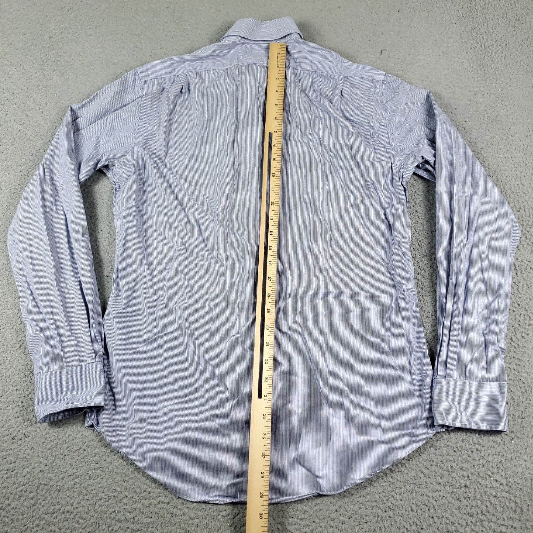 Ralph Lauren Ralph Lauren Shirt Mens 15 Blue Stripe Dress Button Up Long Sleeve Casual Business Regular Cotton 15in Point Collar Barrel Cuff Men’s Size 40R - 6 Thumbnail