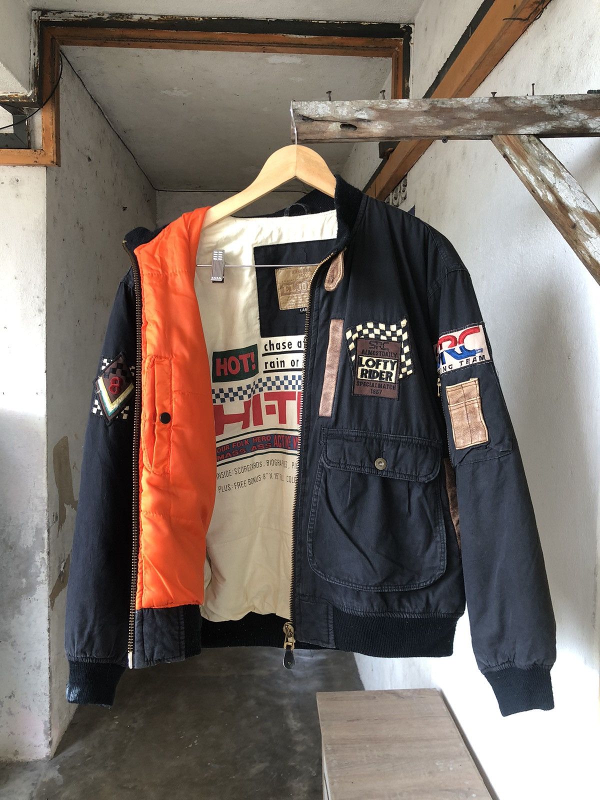 Vintage Vintage SRC Racing Team Hi-Tech Multi Patches Bomber Jacket Size US L / EU 52-54 / 3 - 1 Thumbnail