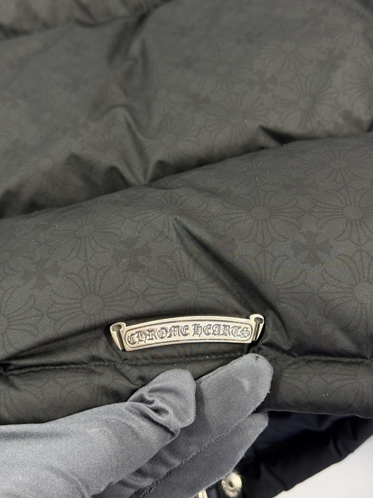 Chrome Hearts LOGO PRINT PUFFER JACKET WITH SILVER BUTTONS Size US XL / EU 56 / 4 - 3 Thumbnail