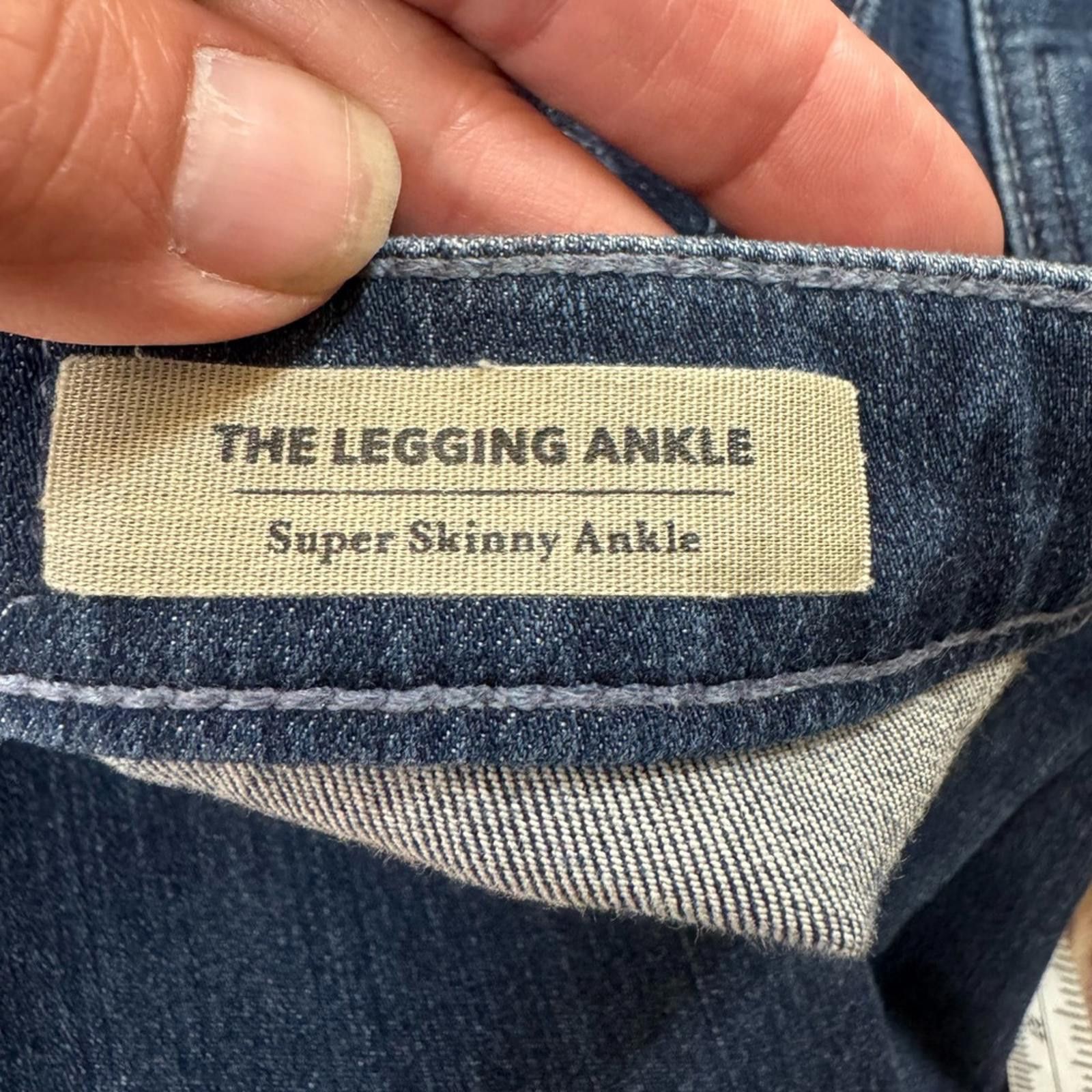 AG Adriano Goldschmied AG Dark Wash The Legging Ankle Super Skinny Ankle Size 24" / US 00 / IT 34 - 12 Thumbnail
