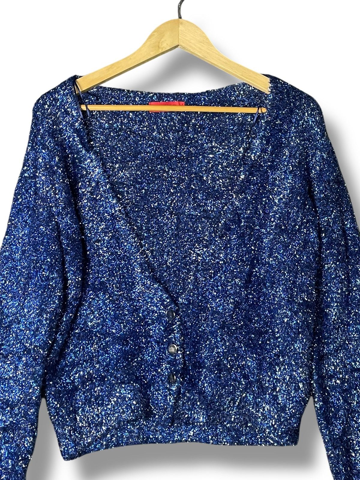 Designer × MAX&Co. × Vintage Max & Co Shiny Cardigan (53) Size M / US 6-8 / IT 42-44 - 4 Thumbnail