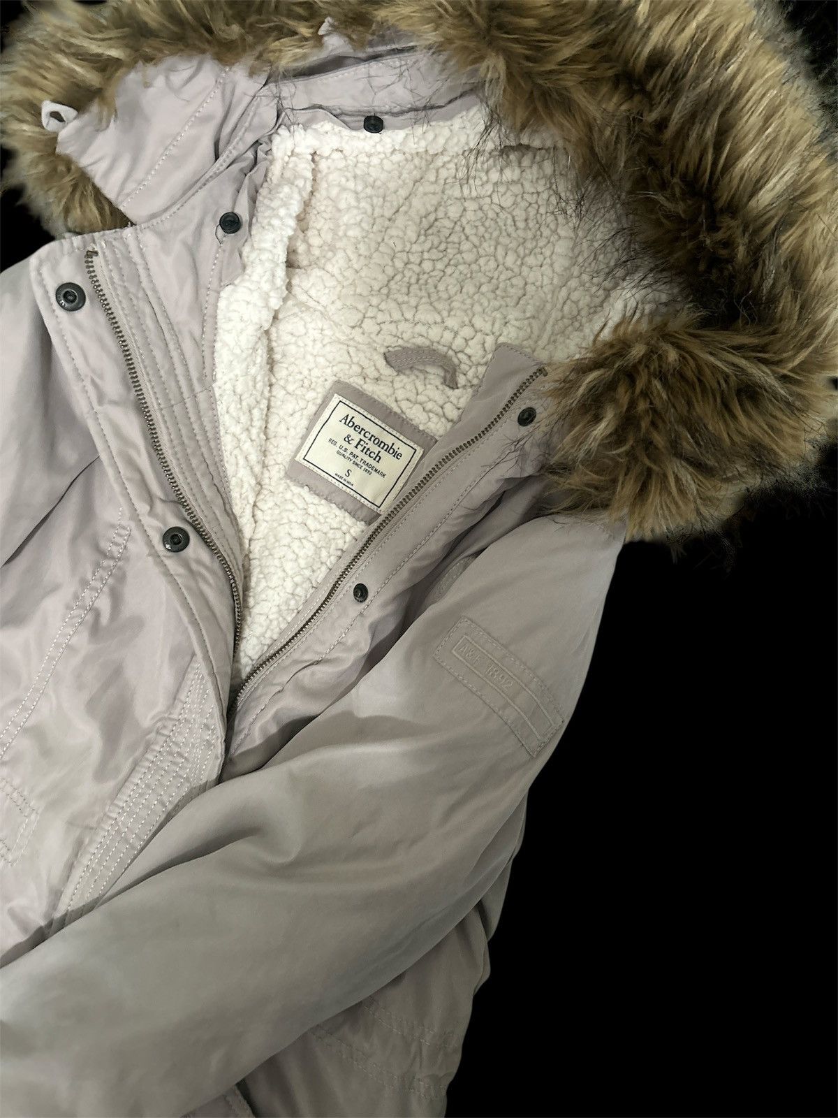 Abercrombie & Fitch Cream Abercrombie & Fitch Parka Size S / US 4 / IT 40 - 3 Thumbnail