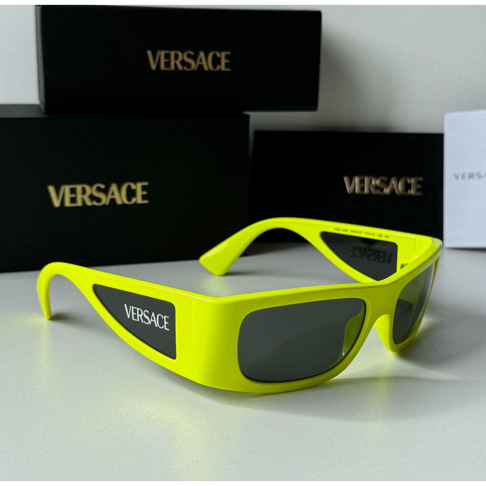 Versace NEW Versace VE4482 Yellow Neon Shielded Sunglasses Size ONE SIZE - 5 Thumbnail