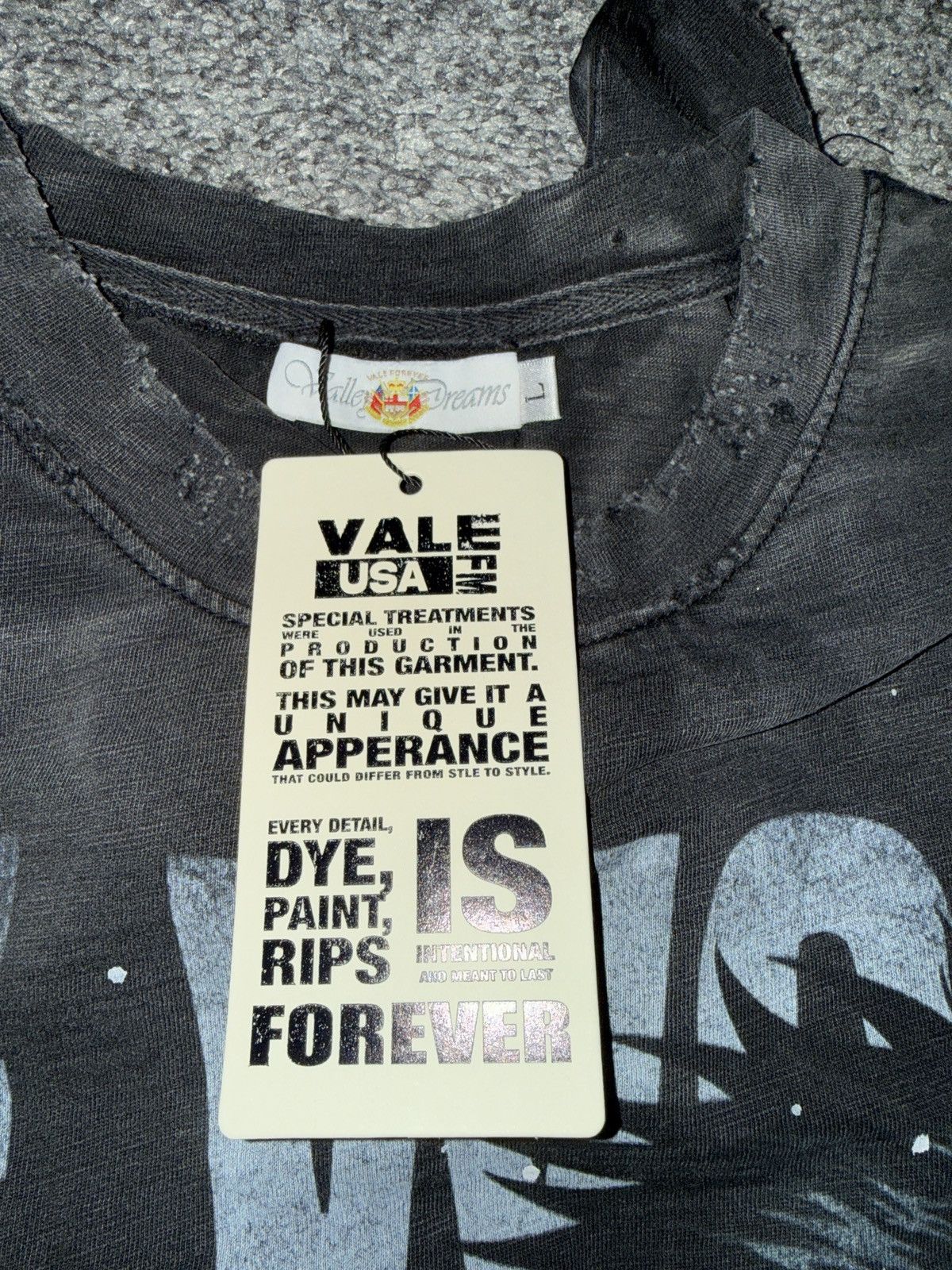 Vale Vale Valley Dreams- Washed Black Akira tee - Large - BNWT Size US L / EU 52-54 / 3 - 3 Thumbnail