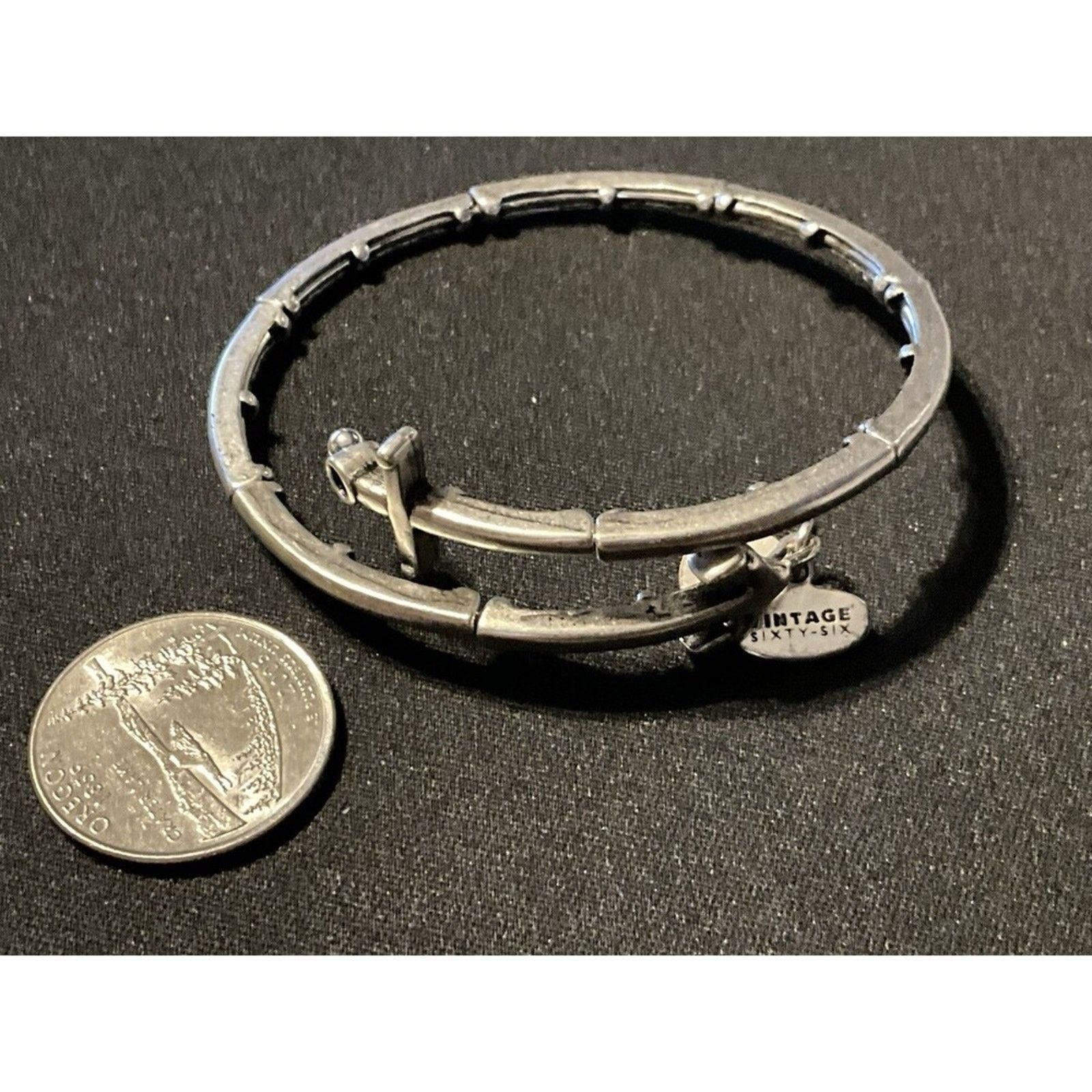 Other Alex & Ani Rafeleian Silver Plated Trident Bracelet 6.75 Size ONE SIZE - 6 Thumbnail