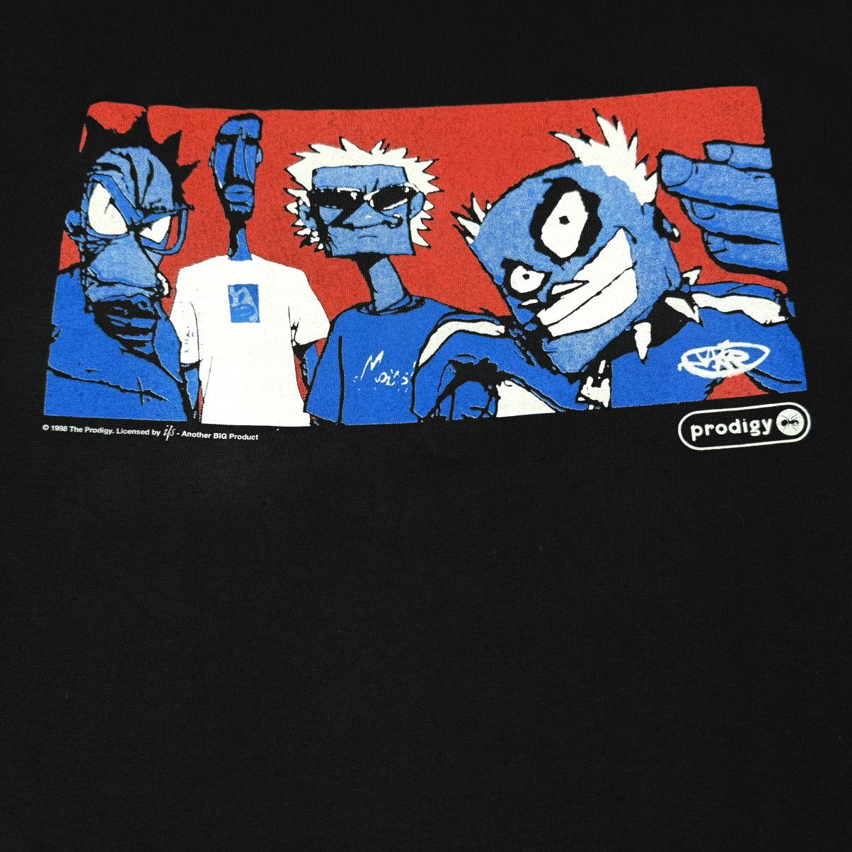 Band Tees Vintage 1998 The Prodigy ‘Dirty Dozen’ Keith Italian T Shirt Size US XL / EU 56 / 4 - 5 Thumbnail